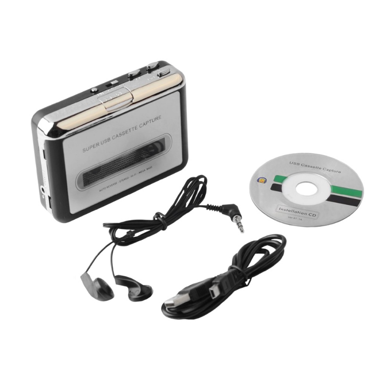 Audio Cassette Converter Cassette to MP3 Audio capture Music Player Tape to PC Portable Cassette-to-MP3 Converter
