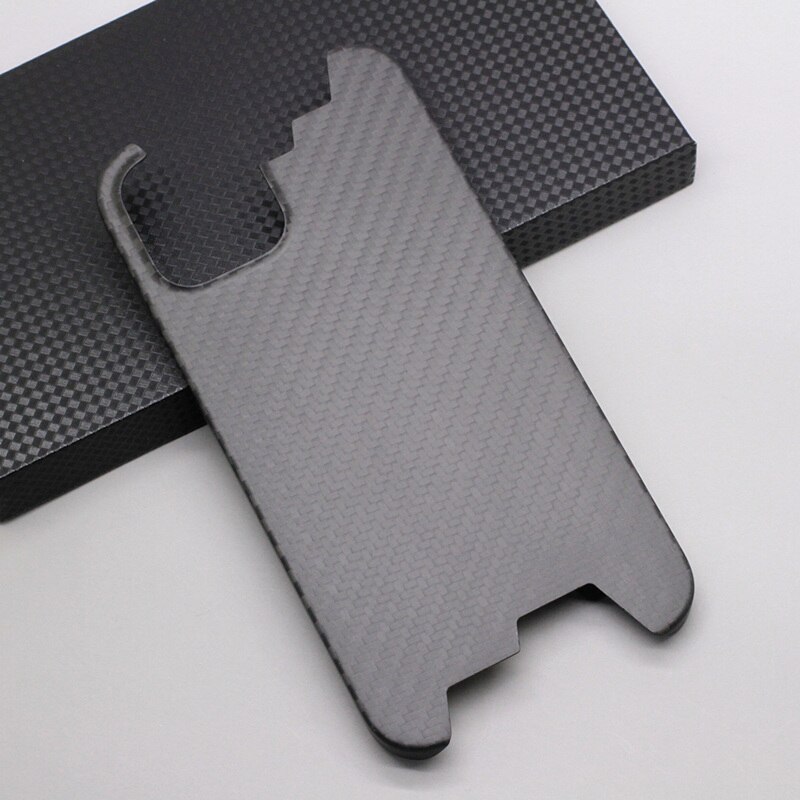 Amstar High-End Carbon Fiber Beschermhoes Hard Cover Voor Iphone 12 Pro Max Pure Koolstofvezel Telefoon Case voor Iphone 12 Mini: iPhone 12 Pro Max / Matt Black