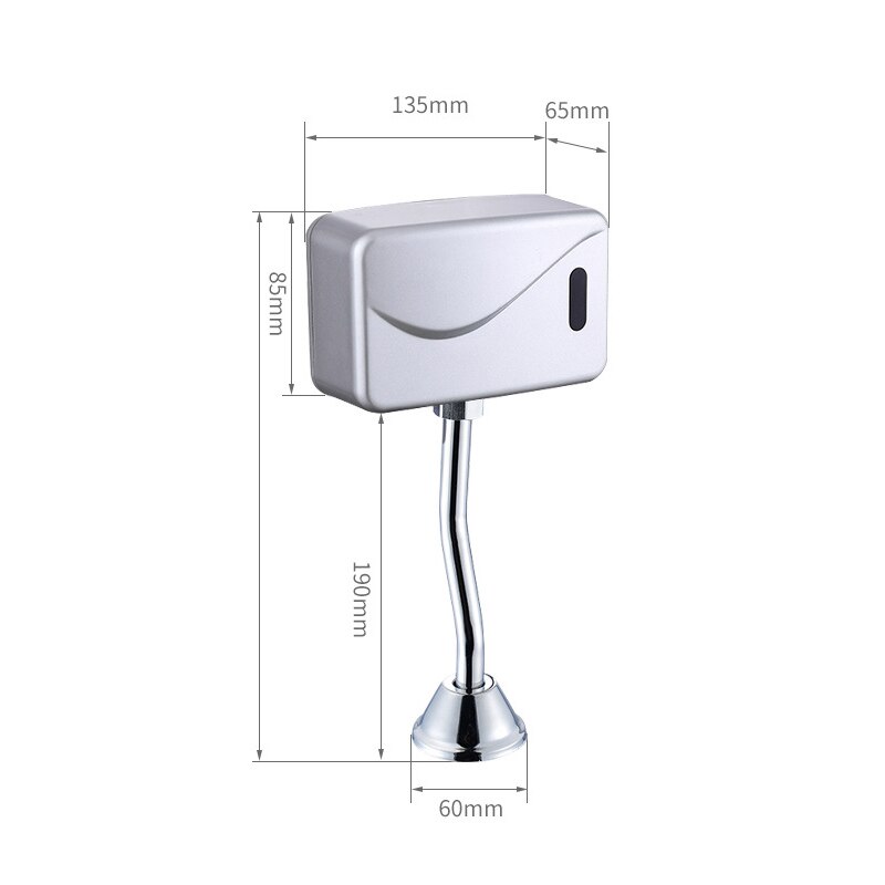 Bathroom Automatic Infrared Sensor Urinal Flush Valve For Men Toilet Exposed Wall Mounted Battery Power Touchless Flush Valve