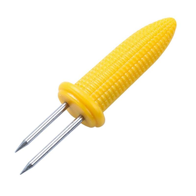 Stainless steel corn needle barbecue fork barbecue tool outdoor kitchen tool fruit fork O9J4: Default Title
