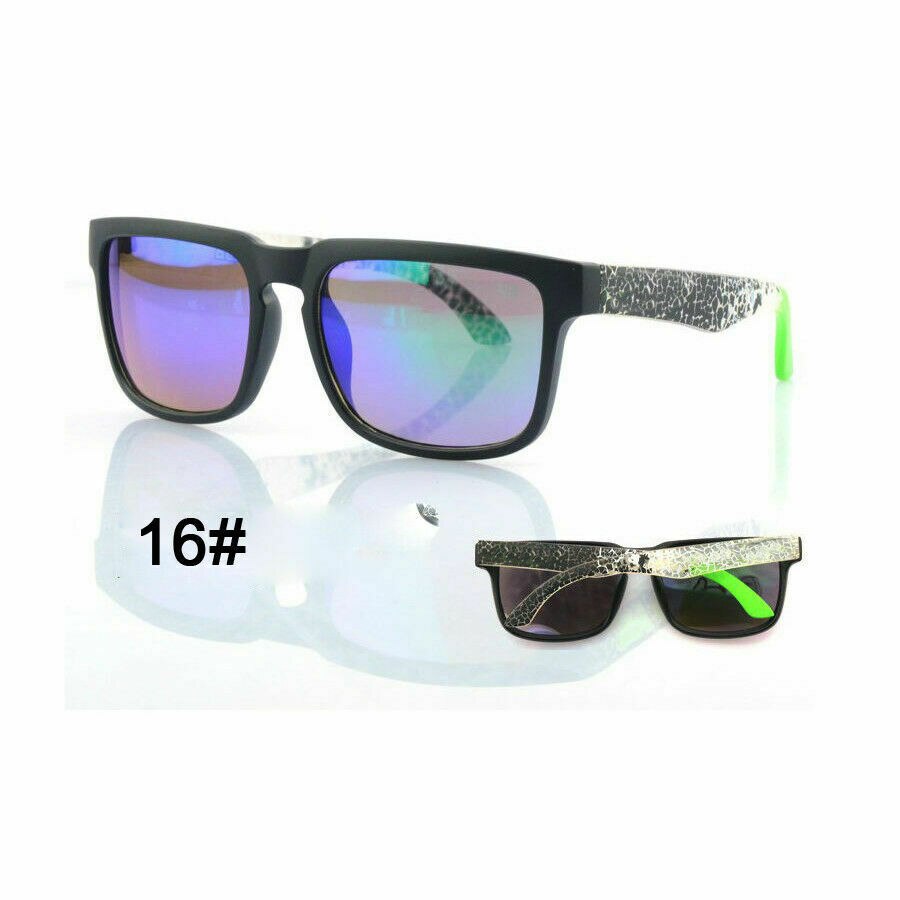 Ken Block Driving Sunglasses Men Goggle Drive Reflective Coating Square Classic Cycling Sports Retro Sunglasses UV400 Eyewear: Ivory