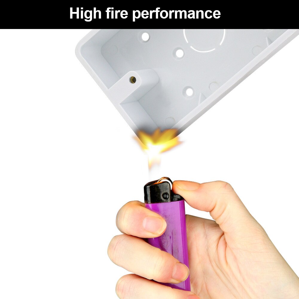 Wall Mounting Box for 118 Outfit Switch Socket Light Touch Switch PVC Flame Retardant 118 External Mounting Socket Box