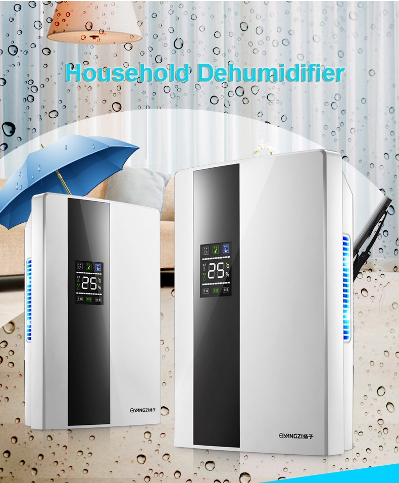 Home remote control 2.2L Dehumidifier Large screen LCD Display Air Dryer Automatic Bucket Full Shut-Off Purifier