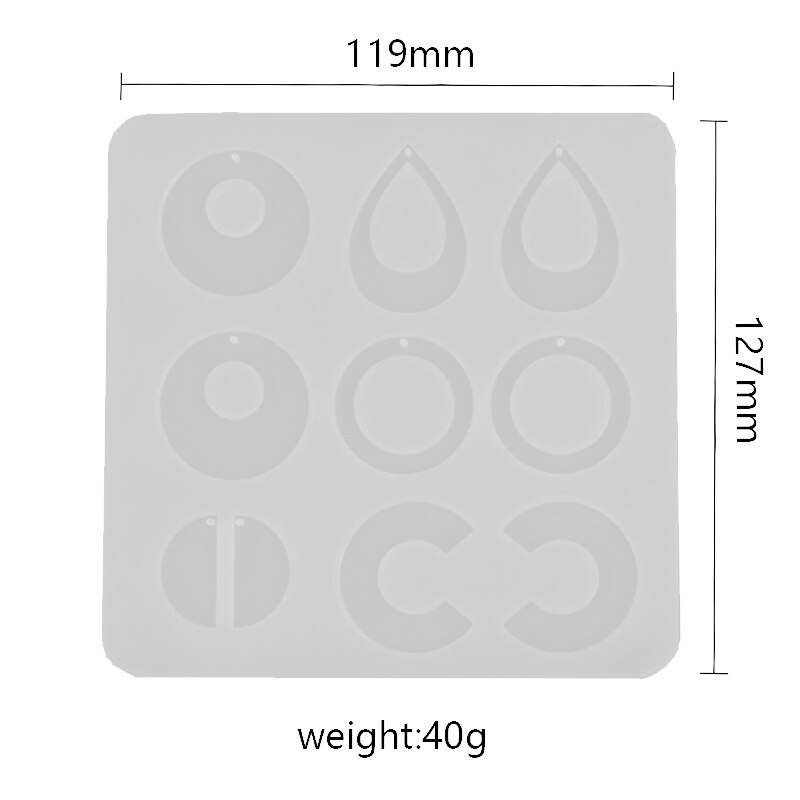 Gør det selv krystal epoxy form øreringe vedhæng ornamenter hjemmelavede smykker hel bord silikone form hårnåle form fremstillingsværktøjer