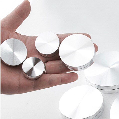 2pcs Diameter:50mm Mini Aluminum Alloy Turntable Bearing Base Display Crafts Swivel Plate