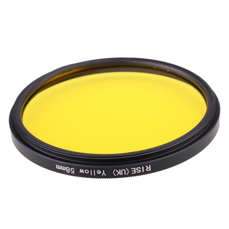 Camera Filter 58mm Volledige Gele Kleur Lens Filter voor Nikon D3100 D3200 D5100 SLR Camera Lens: Default Title