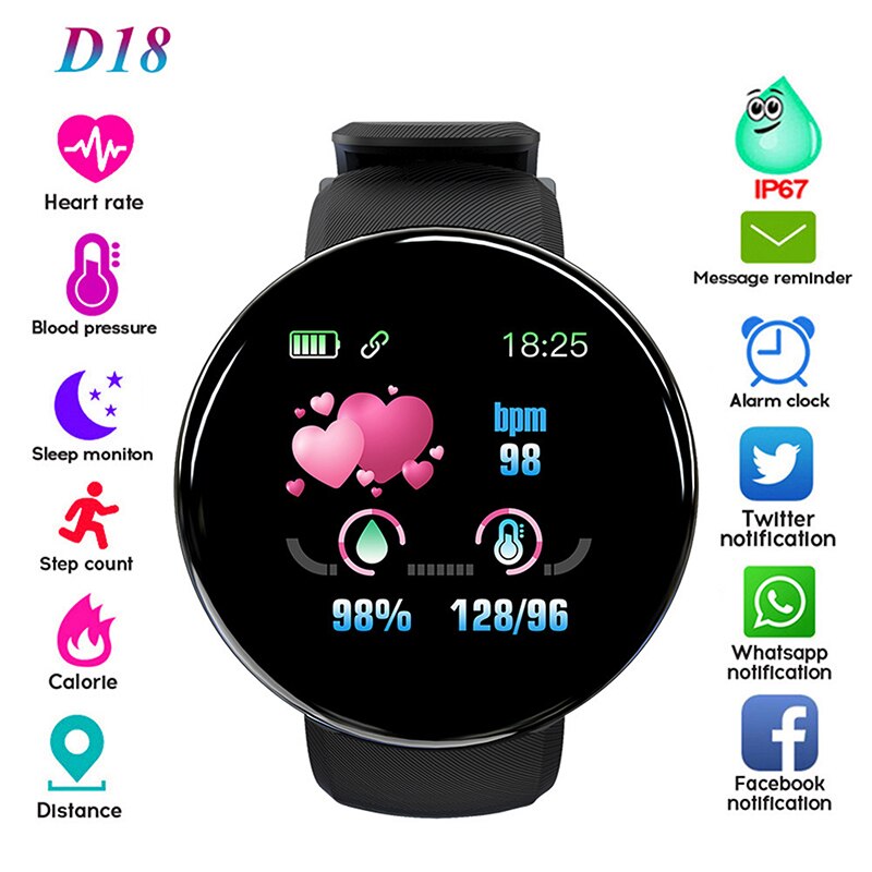 Smart Armband Hartslag Bloeddruk Gezondheid Waterdicht Smart Horloge Met Klok Bluetooth Fitness Horloge Polsband Voor Xiaomi