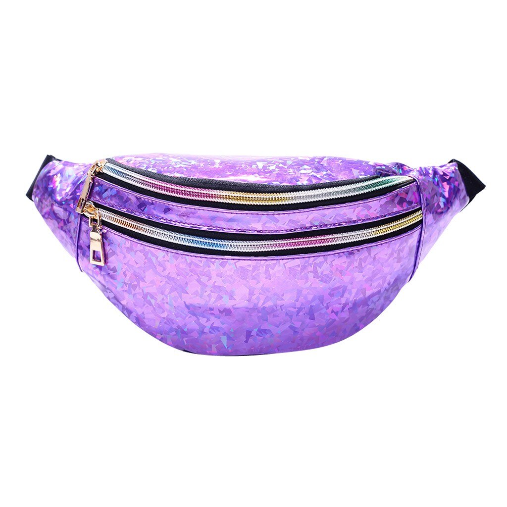 Ocean Blue Sequin Bag Women Crossbody Bags Sport Shoulders Bags For Women Waist Packs Waist Bag Phone Holder Outdoor G3