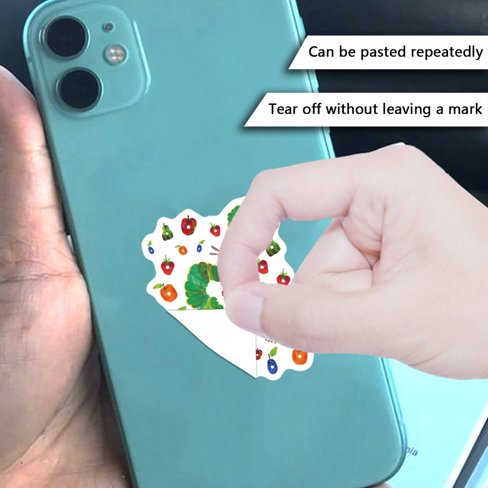 10/55 sztuk śmieszne bardzo głodna gąsienica naklejki Cartoon Graffiti naklejki DIY Laptop telefon gitara księga gości dla dzieci