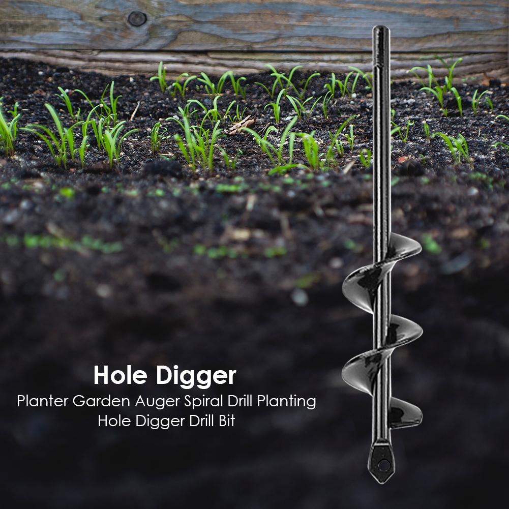 4X22Cm Tuin Vijzel Boor Tool Spiraal Gat Digger Ground Boor Aarde Boor Voor Zaad Planten Tuinieren hek Bloem Planter