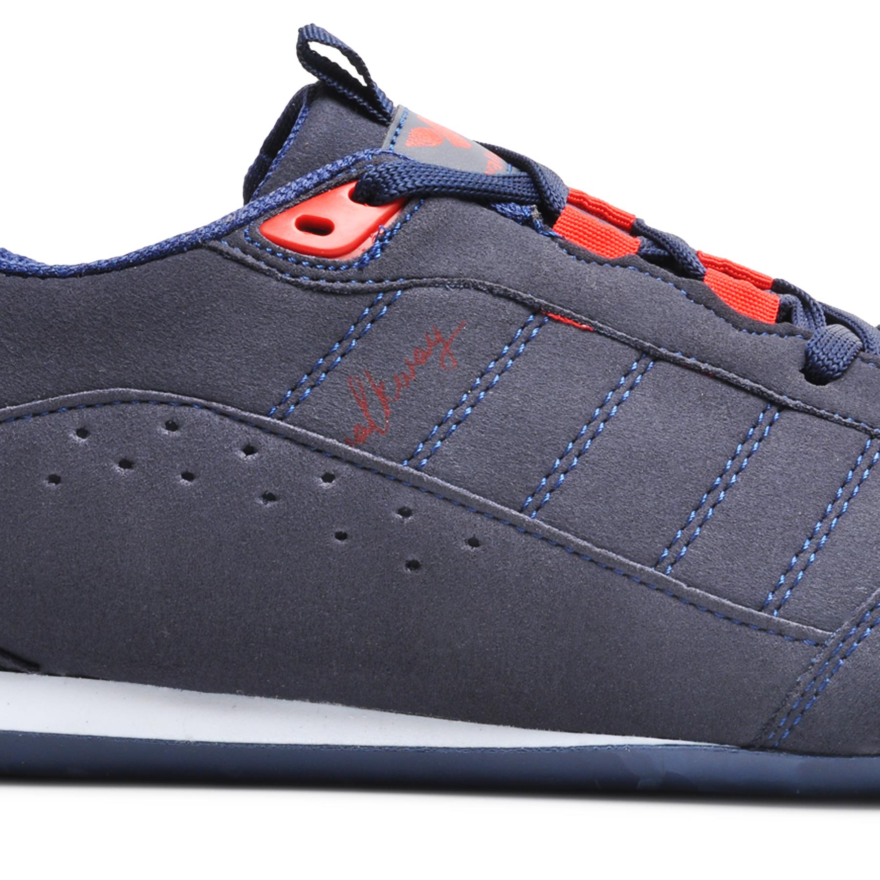 Walkway-Zapatillas de ante para hombre, Calzado con suela plana, color azul marino, Rojo
