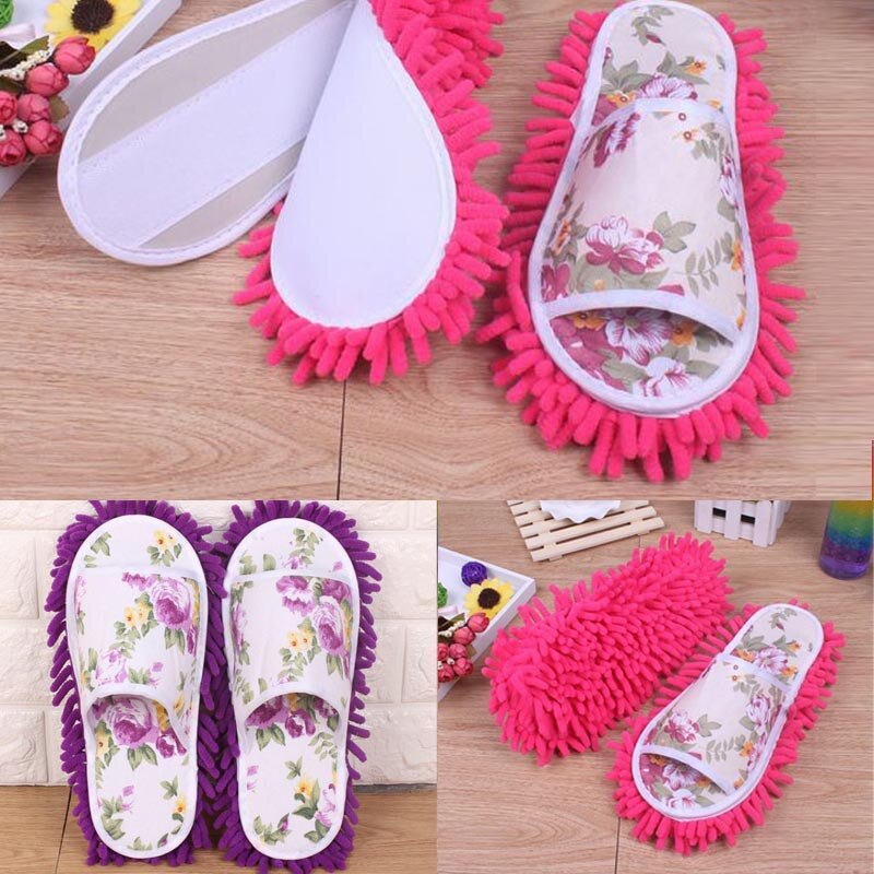 Lazy Cleaning Foot Cleaner Shoe Mop Slipper Microfiber Soft Wearable Bathroom Floor Dusting Cover Home Cleanning Tools
