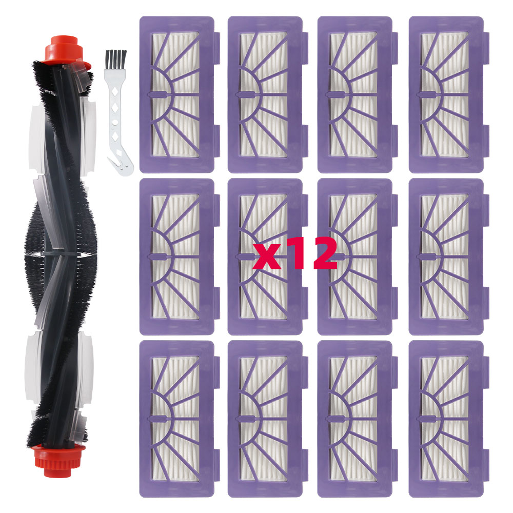 For Neato XV-11, XV-12, XV-14, XV-15, XV-21, XV-25, XV Signature Series Vacuum Cleaner Roller Main Brush Hepa Filter Parts Spare: Gold