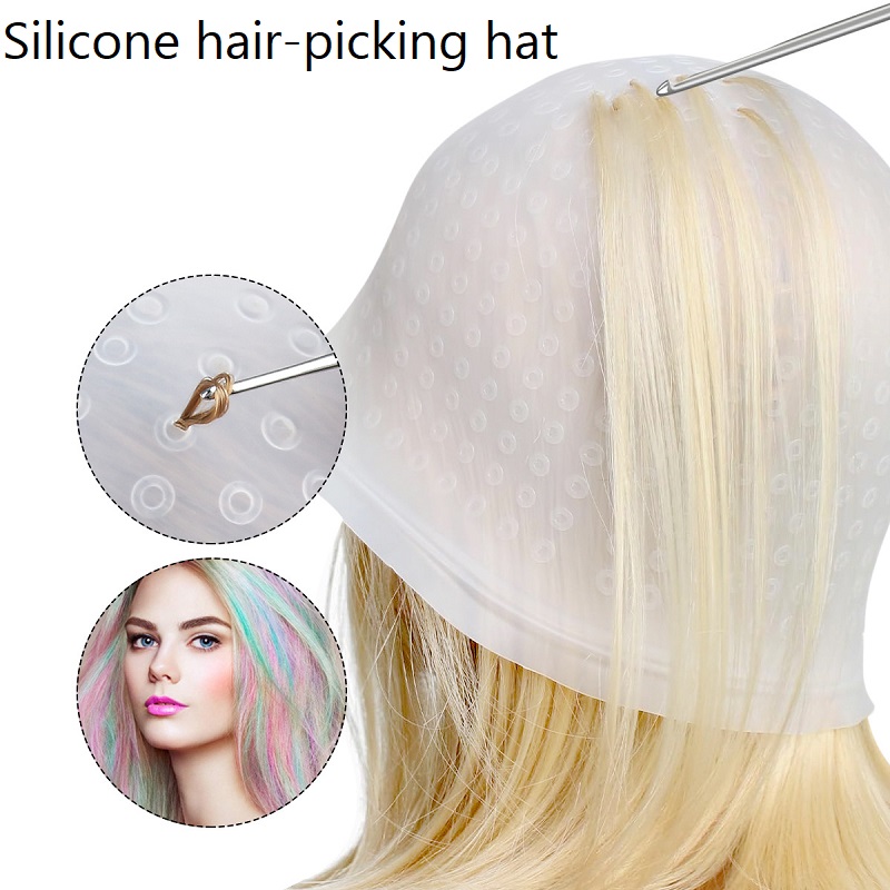 Gorro para teñir el cabello para resaltar la capucha, gorro para teñir el cabello, gorro Meches de silicona para arañazos, gorro para pintar el cabello, gorro para mechas