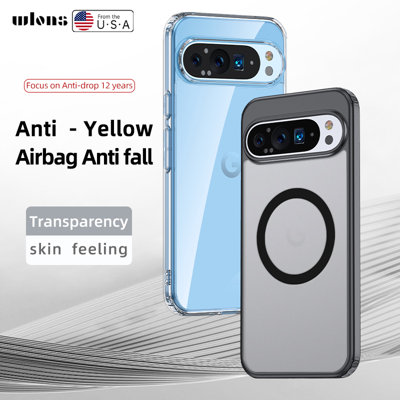 Airbags a prueba de golpes, funda de carga inalámbrica magnética para Google Pixel 9 Pro XL 8 7 Pro 8a 7a, funda protectora resistente