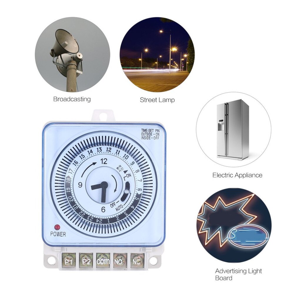 Mechanical Timer 230V Time Counter Reminder 15min 24h Kitchen Countdown Energy Saving Controller Industrial Timing Switch