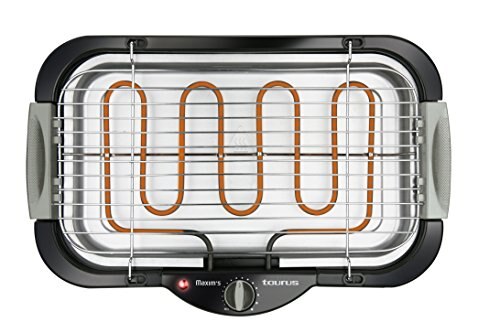 Taurus Maxim`s III Barbacoa Eléctrica, Negro, para cocina, electrodoméstico, para cocinar, parrilla