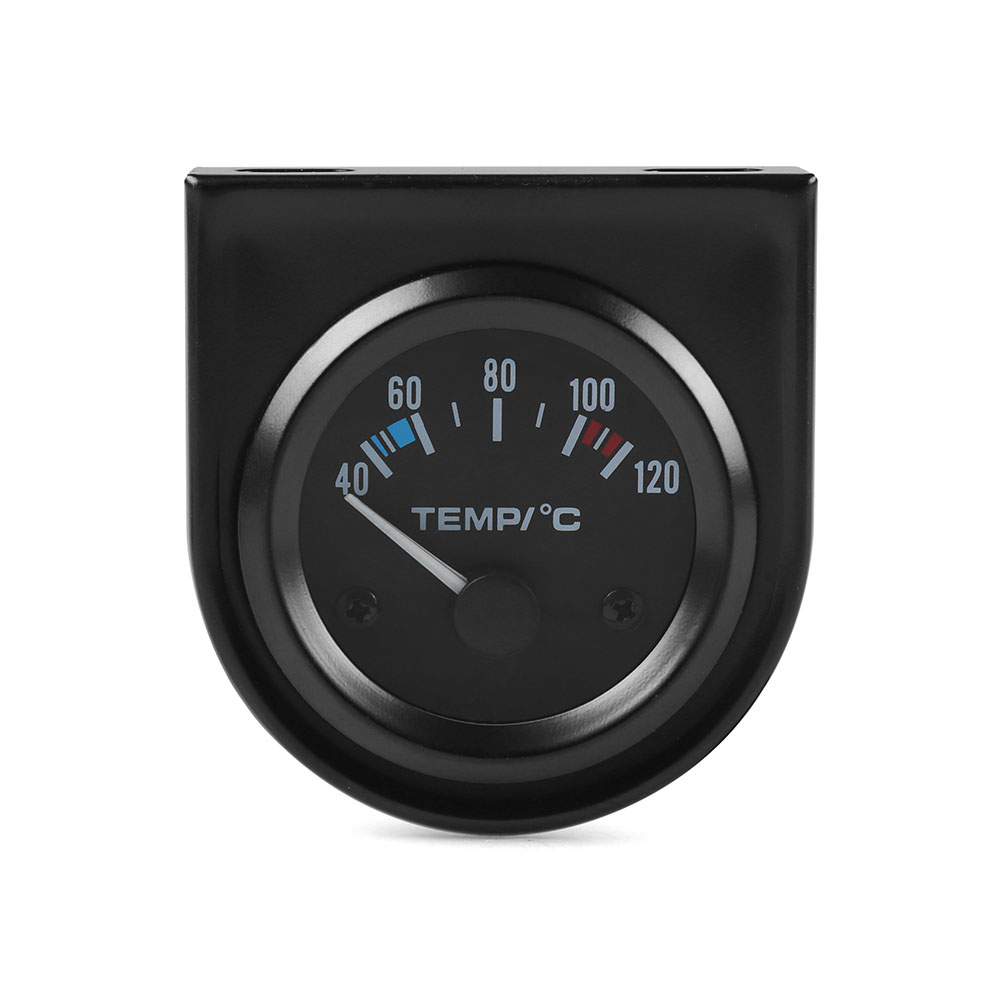2 tommer 52mm sort volt meter vand temp olie temp gauge olie trykmåler brændstof niveau måler amp meter triple gauge kits bilmåler: Vandtempometer