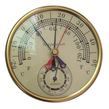 Max min vintage messing termometer multifunktionel fugtighedshygrometer meter indendørs udendørs have drivhus 12/413/3
