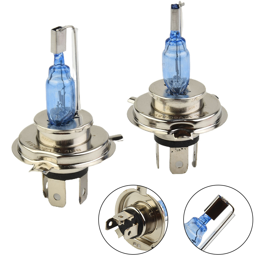 2 Stuks H4 Koplamp Super Helder 55W 12V Dubbele Dimlicht Lampen Wit Auto Koplampen Signaallamp Vervanging