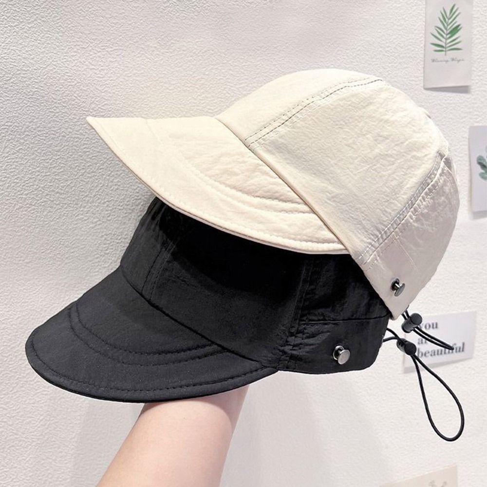 Chapeau de soleil d'été à large bord pour hommes et femmes, queue de cheval pliable, chapeau de proximité, Wstring réglable, casquettes de plage, E27