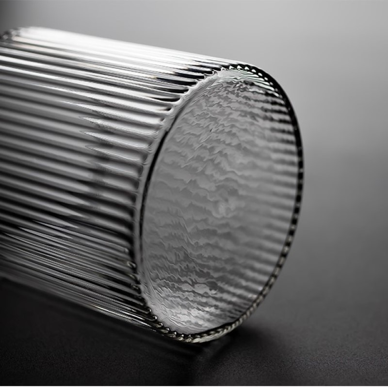 Tasse d'eau en verre thé boisson froide | Résistant au vent simple de style japonais, tasse de thé, tasse de vin, verre fleur thé vert tasse de thé