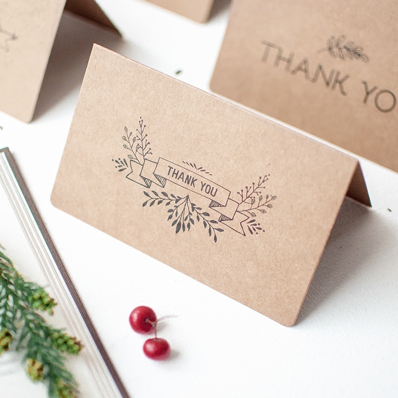 1pc Kraft paper Thanksgiving greeting card wedding invitations pop up cards thank you cards with envelopes supplie