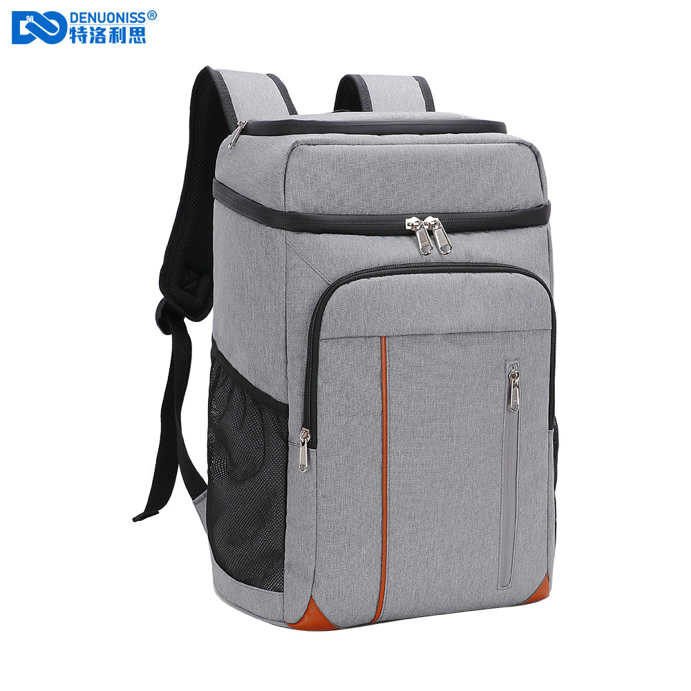 Denuoniss 22L Koeltas Bakcpack 100% Leakpoof Grote Thermische Zak Outdoor Picknick Strand Koeler Auto Koelkast Zak Voor Voedsel: Gray