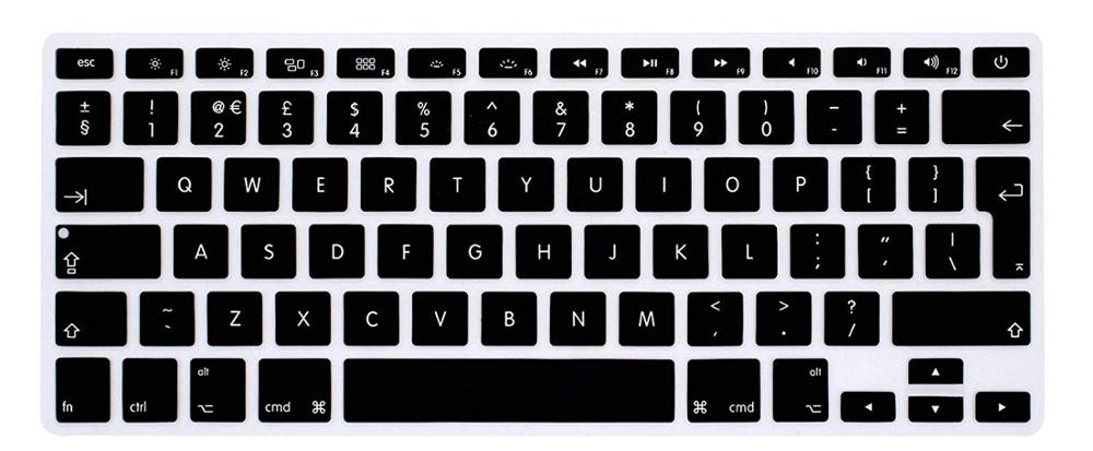 Eu layout engelsk tastatur cover silikone skin til macbook pro 13 " 15 " 17 " (med eller uden retina display) og macbook air 13 "