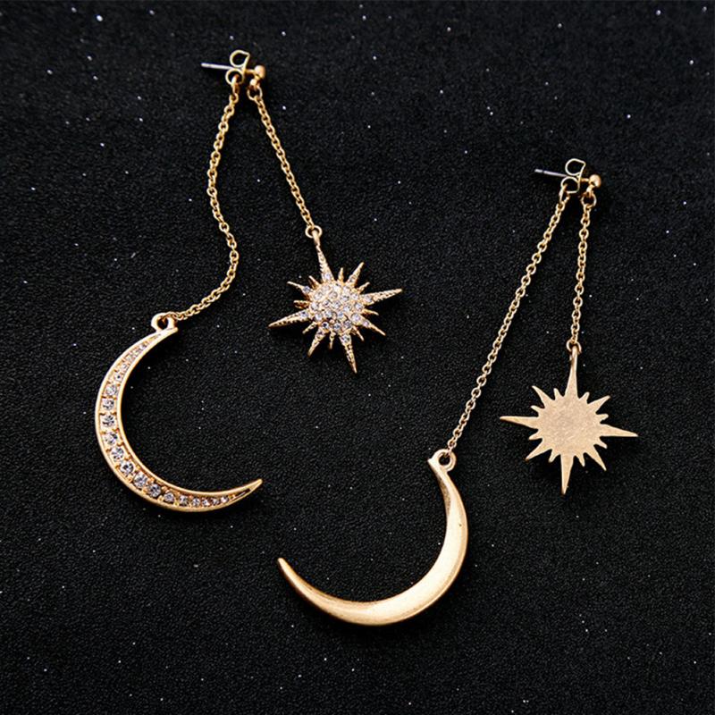 Sun and Moon Celestial Earrings Retro mystical fantasy Earrings