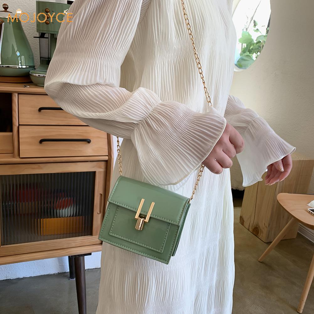 Dames handtas pu leren schoudertas voor dames stevige ketting vierkante tassen messenger schoudertassen