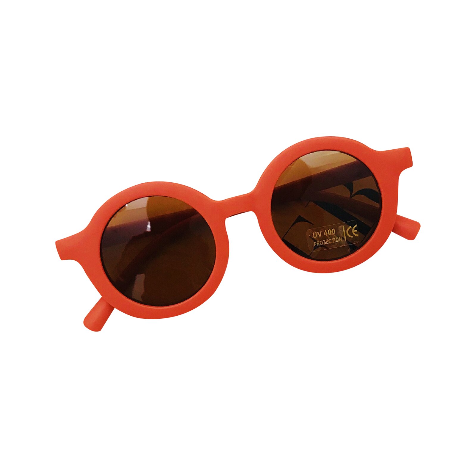 Gafas de sol redondas para niños y niñas, anteojos de sol adorables para bebés, con aspecto al aire libre,: Naranja