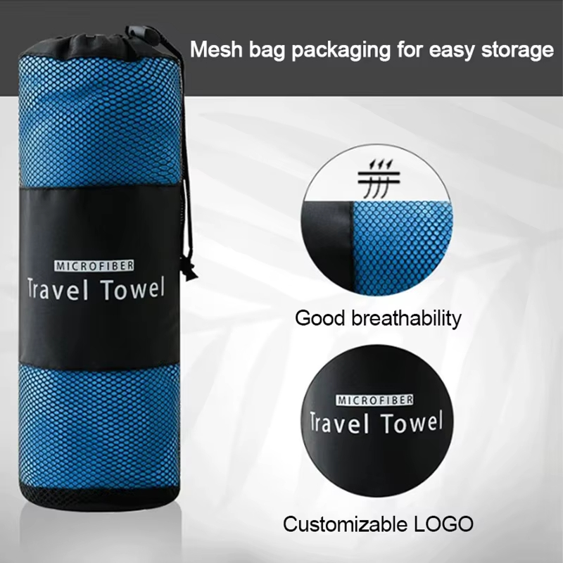 Sneldrogende sporthanddoek 73 x 149cm blauw grijs groen oranje zwemmen sportschool fitness kamperen hardlopen strand washandje handdoeken