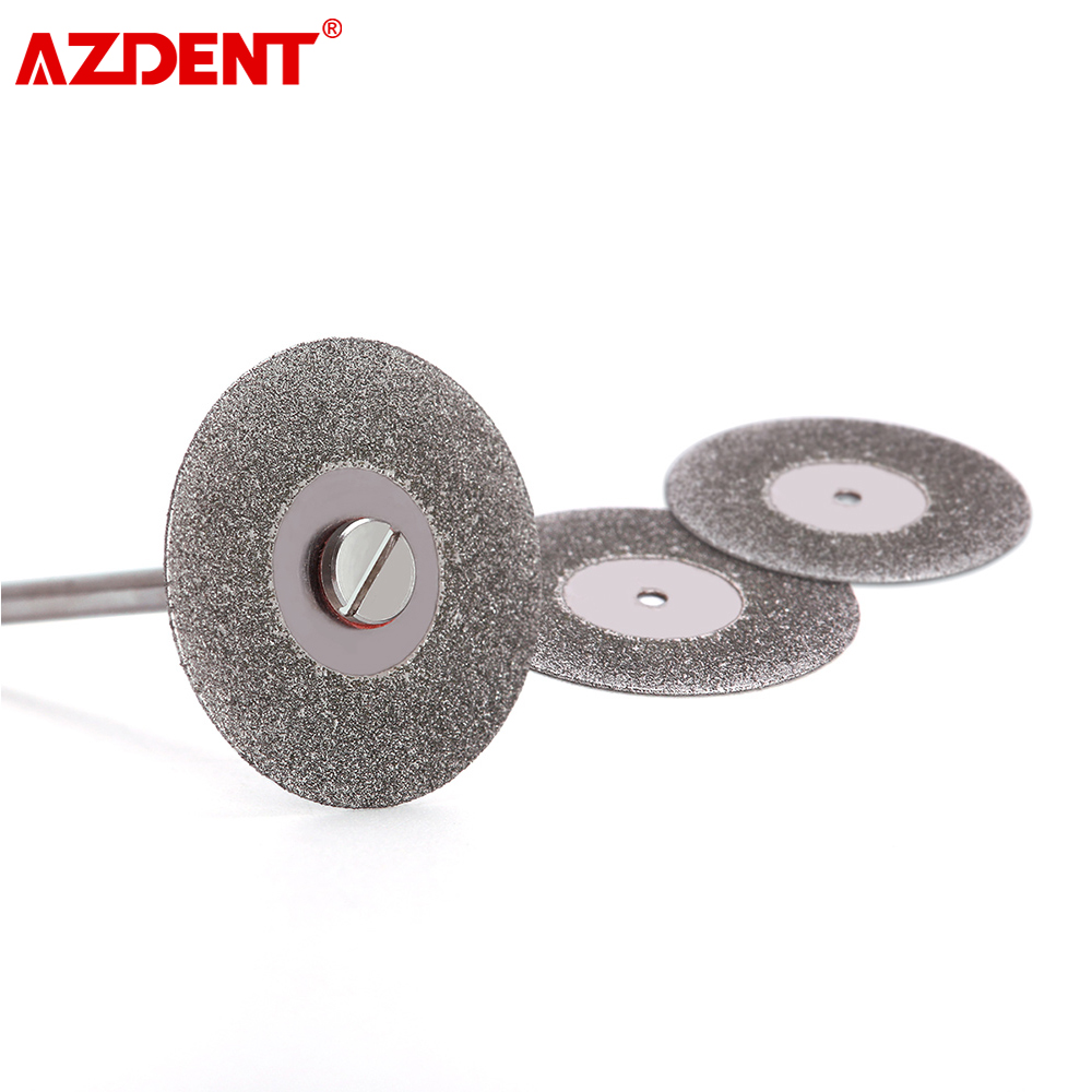 Disco de corte de diamante de laboratorio Dental, herramienta de disco de doble cara para máquina pulidora, cabezal de pulido Dental
