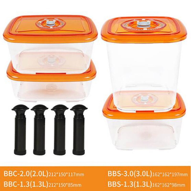 LAIMENG Vacuum Container Plastic Food Storage Container With Lid Damp Proof Large Capacity Kitchen Box for Vacuum Sealer S250