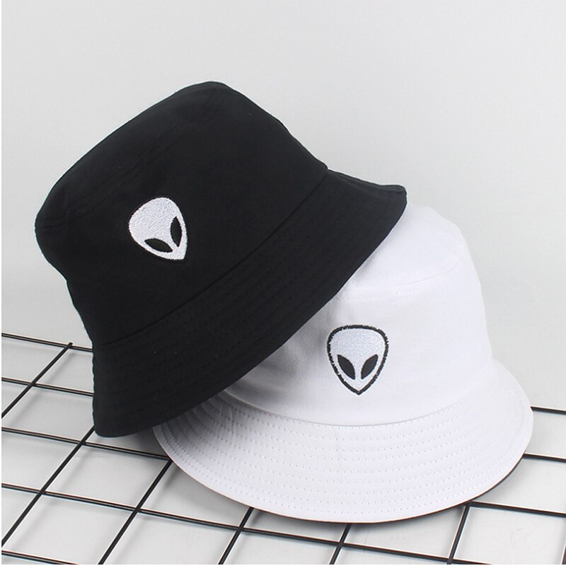 neue Sommer alien hut unisex hip-hop faltbare stickerei fischer Kappe straße trend im freien sonne hut freizeit sport gorros