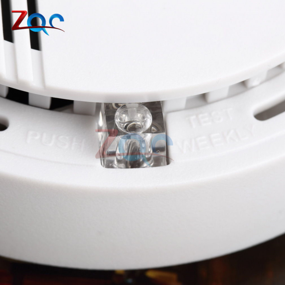 Smoke Detector Fire Alarm Sensor Monitor for Home Security Photoelectric Smoke Alarm Independent Smoke Sensor