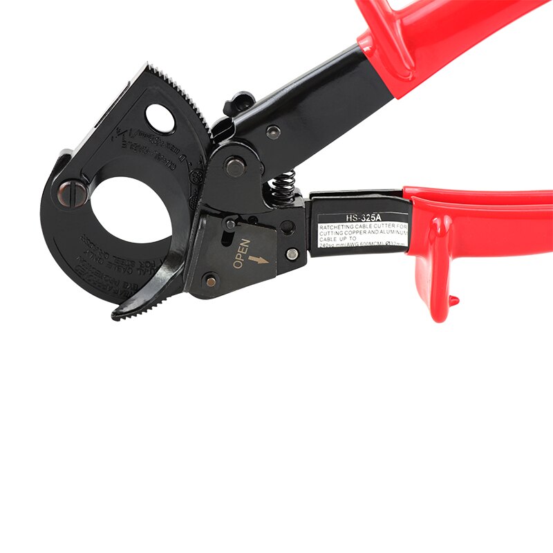 HS-325A Shear Range 240mm2 Ratchet Cable Cutter Copper And Aluminum Cables And Wires Plier Tool Wire Cutter Adjustable Size