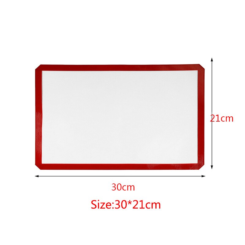 Macaron Non-Stick Silicone Baking Mat Cookie Pad Rolling Dough Mat Baking Gadget Cake Bakeware Pastry Tools for Kitchen Mat: 30x21cm