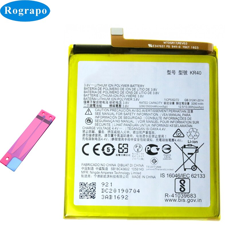 Volle 3500mAh KR40 praktisch Ersatz Batterie Für Motorola Moto Eine Aktion XT2013-1/Eine Vision XT1970-1