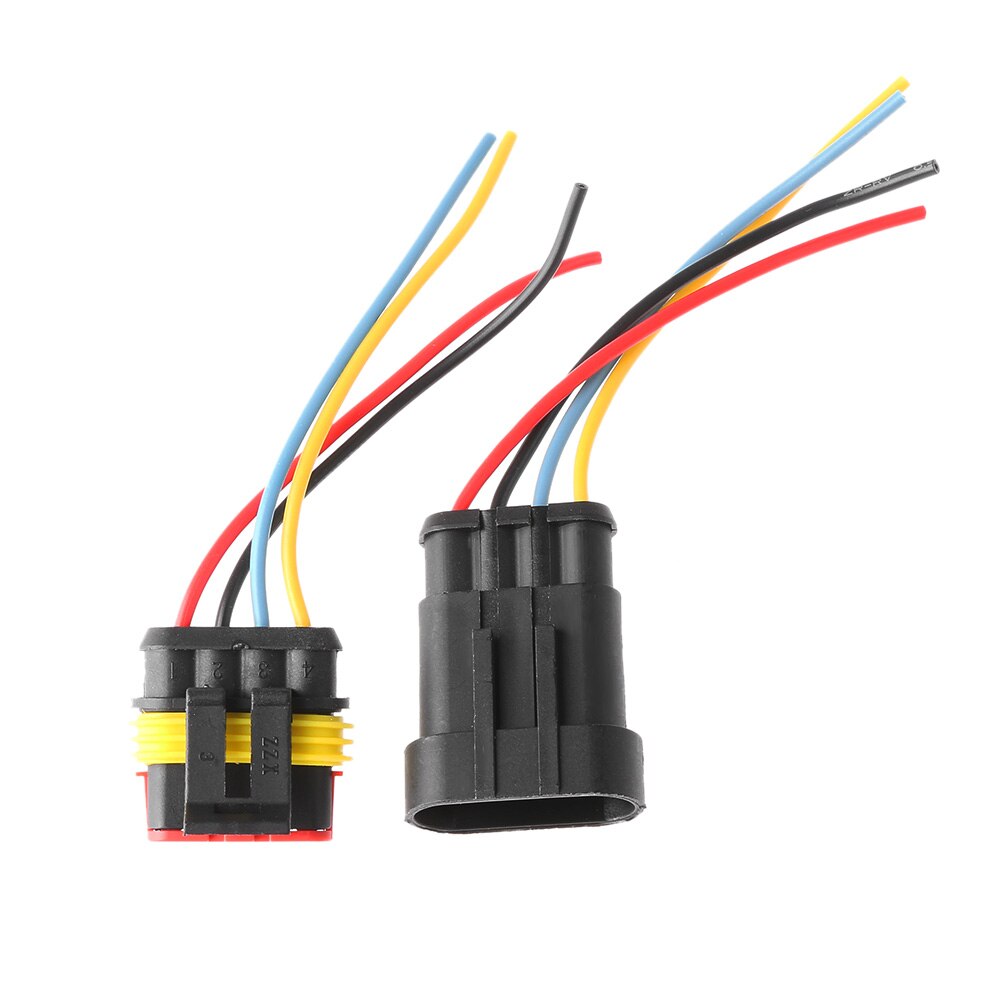 1 Juego de conectores eléctricos impermeables para coche, con cable automotriz, 1/2/3/4/5/6P, juego sellado de enchufe HID, accesorios para automóviles