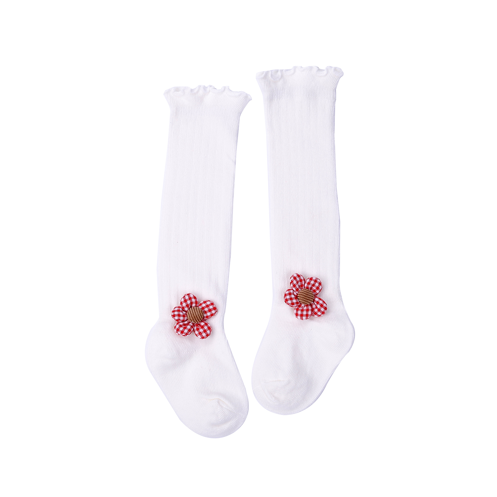 Kids Kniekousen Unisex Bloem Lange Buis Kous Voor Fall Winter 0-12 Maanden: A / 12m
