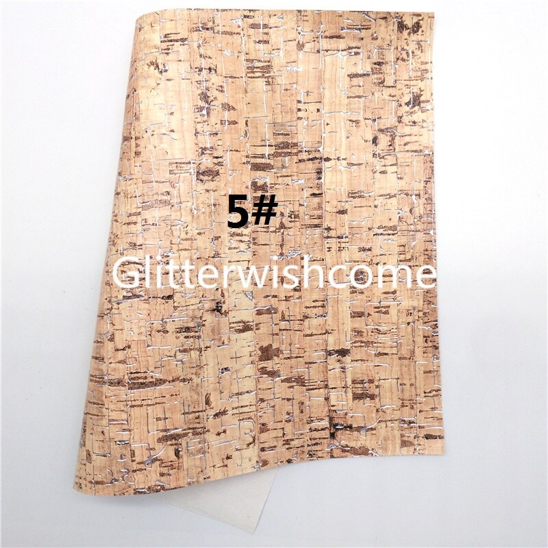 Glitterwishcome Metallic Soft Cork Vinyl Synthetic Leather Faux Fabric Sheets for Accessories Bows DIY 21X29CM GM1035A: 5