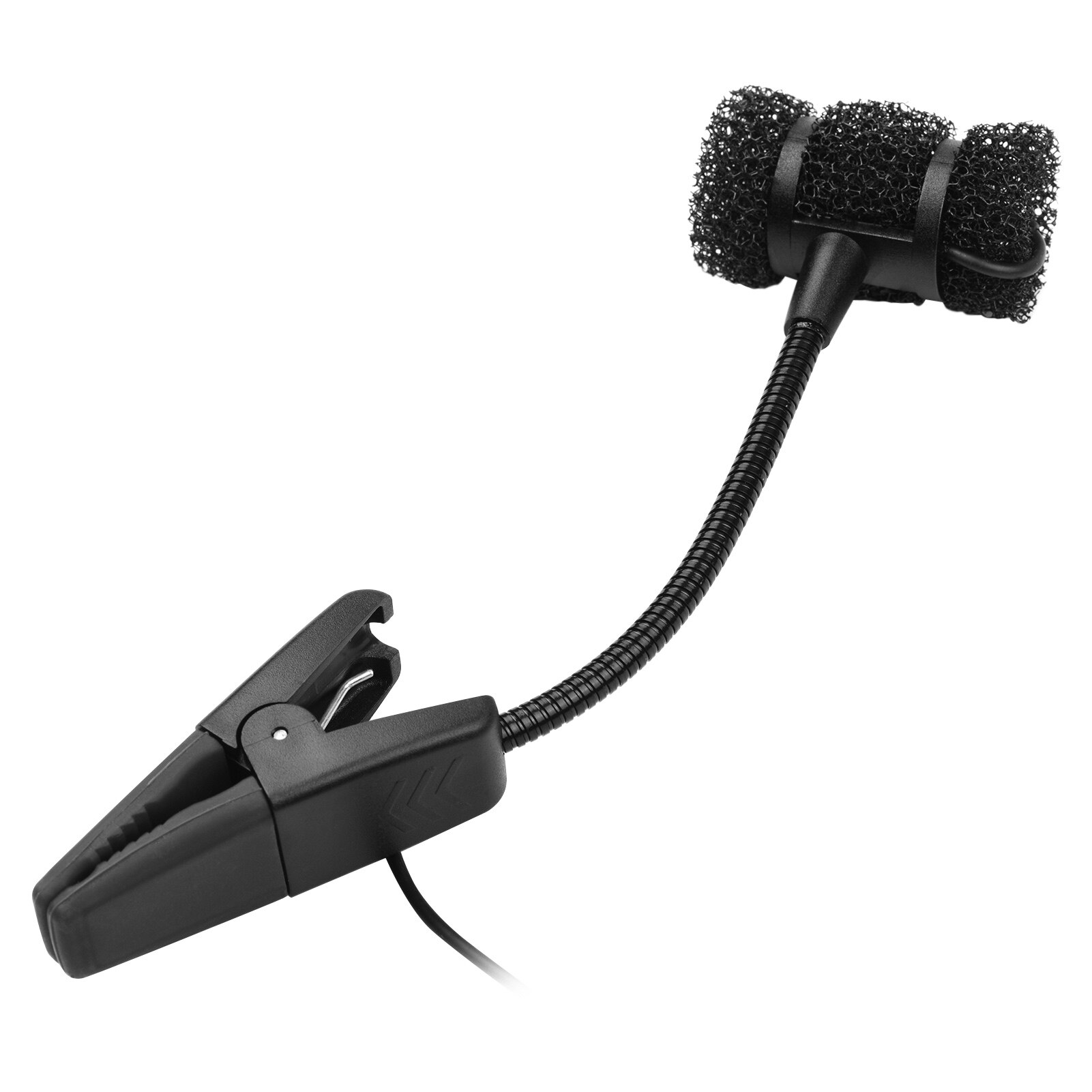 Micrófono de saxofón con cable, micrófono de condensador con Clip, enchufe de 3,5mm con enchufe de conversión de 6,35mm para trompetas, clarinetes, saxofones