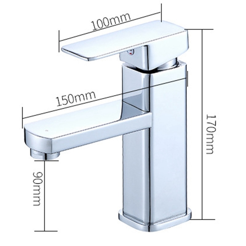 Single Handle Kitchen Bathroom Basin Sink and Cold Water Mix Faucets Washbasin Tap