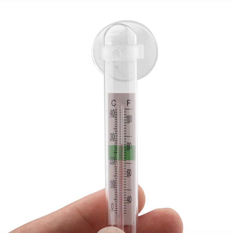 Aquarium Schwimm Thermometer mit Saugnapf Genaue Fisch Tank Glas Wand Einfache Schnell Lesen Thermometer für Fischzucht