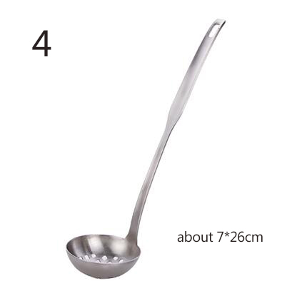 Edelstahl Verdickung Sieb Filter Öl Löffel Griff Suppe Heißen Topf Löffel Küche Gemüse Sieb Kochen Werkzeug: 4