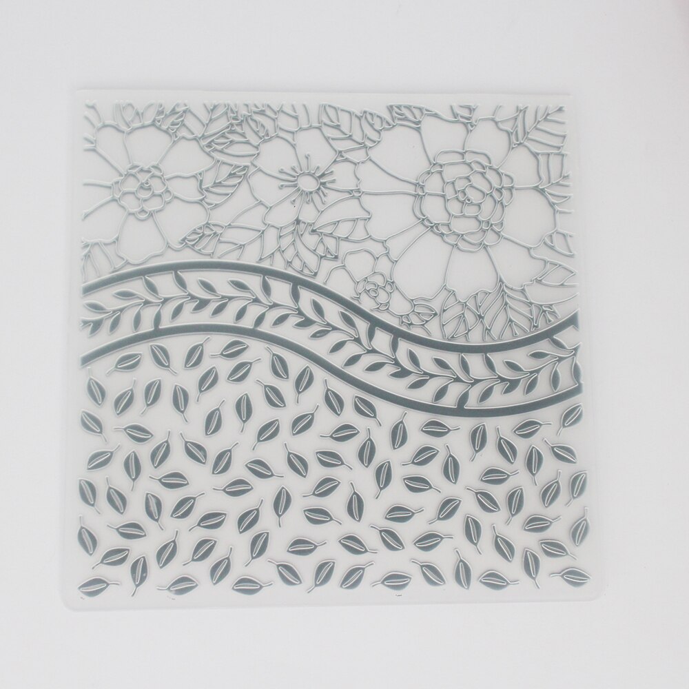 2pcs leaf grid Love sweet Concave-convex plastic embossing template paper cutting die DIY scrapbook photo album greeting
