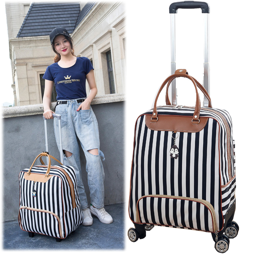 Wheeled bag for travel Women travel backpack with wheels trolley bags Oxford large capacity Travel Rolling Luggage Suitcase Bag