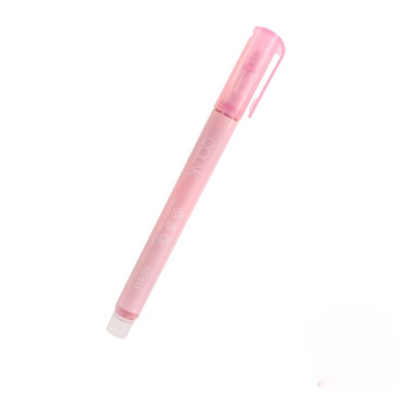 Stylo surligneur coloré pour dessin et écriture, marqueur Fluorescent à Double ligne: pink